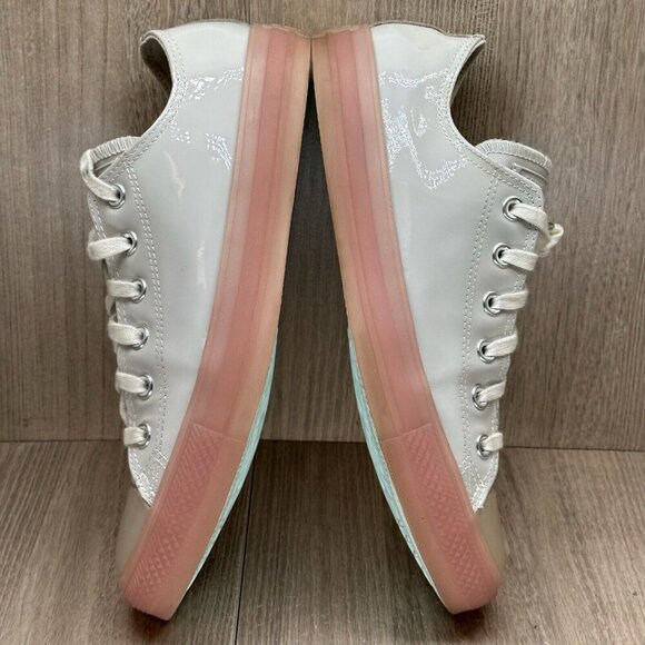 Converse Shoes M8 W10 Chuck Taylor All Star Low Sneakers Leather Beige 166446C - Picture 8 of 12